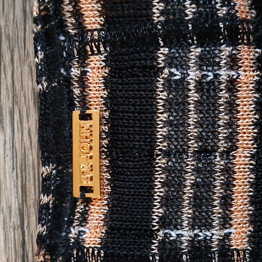St. John Striped Open Front Cardigan. - Picture 15 of 15